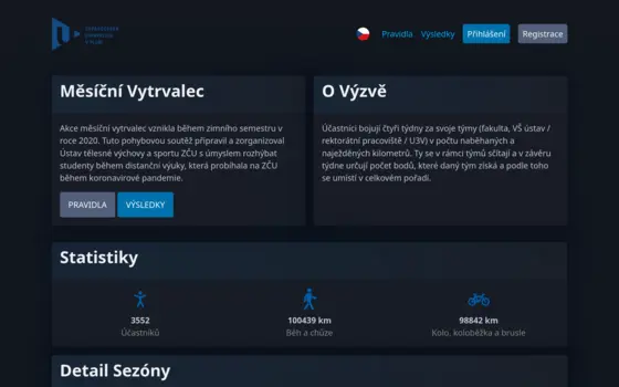 Náhled webu Měsíční vytrvalec ZČU